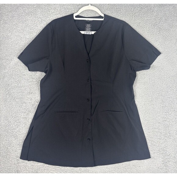 Noel Asmar Activewear Ellis Tunic Relaxed Fit Pockets Women Size L Spa Uniform - Picture 1 of 7